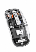Arctic Fox Transparent Rechargeable Bluetooth Mouse | Wireless | Adjustable DPI | Ergonomic & Silent Click